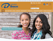 Tablet Screenshot of lawrencebracespc.com